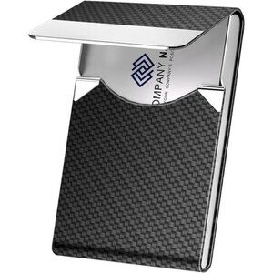 RFID Business Card Holder Metal PU Leather Slim Case for Men Women Pocket